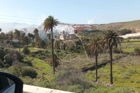 La antigua casona de la finca de La Herradura (Telde), de nuevo pasto de las llamas/TA.